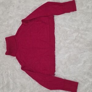 Zara Pink Cropped Turtleneck Sweater. Size   S.